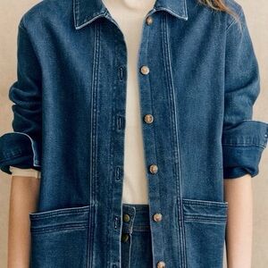 Sézane Blue Denim Jacket